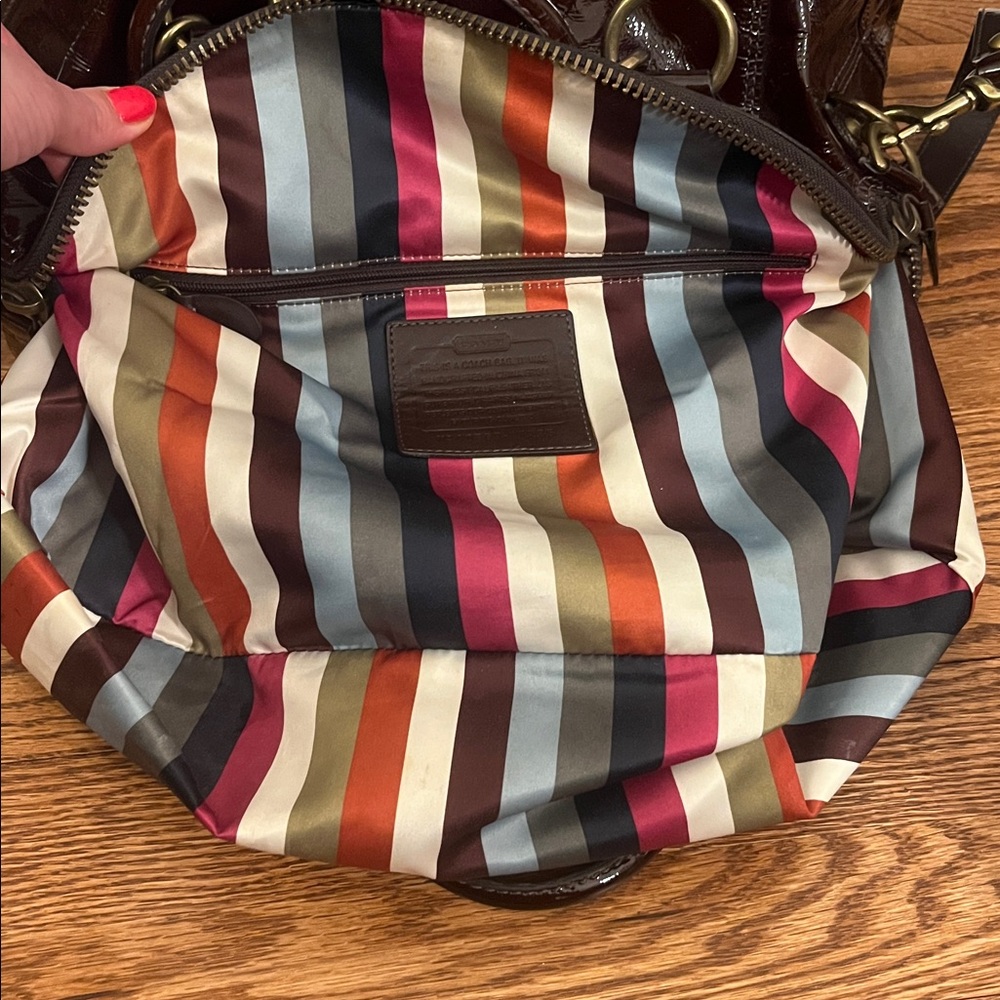 Coach Limited Edition Francine Chocolate Brown Patent Leather Legacy 12295 - Picture 12 of 16